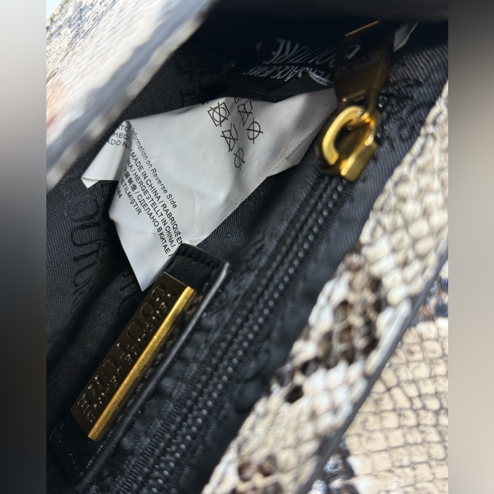 🆕 VERSACE JEANS COUTURE 🧿 NWT Medium Snakeskin-Effect Crossbody Shoulder Bag - Picture 13 of 16